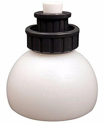 FastFerment Yeast Harvesting Collection Ball - No more Sediment Contamination. Flat bottomed design for your home-brew kit. Rubber bung and teflon tape included (Collection Ball 7.9 Gallon)