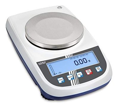 Bilancia di precisione [Kern PLJ 6200-2AM] potenza elevata, prezzo potente – anche con regolazione interna, campo di carico [Max]: 6200 g, leggibilità [d]: 0,01 g, piastra di carico: Ø160 mm (acciaio inossidabile)