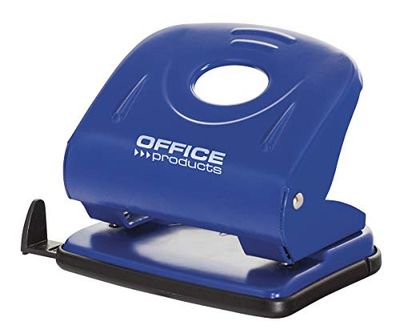 OFFICER PRODUCTS Perforadora Metálica de 2 Agujeros de productos de oficina perforadora de hasta 30 hojas de metal azul/accesorios de oficina pequeños/tipo