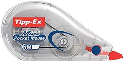 Tipp-Ex 95957 korrigeringsrulle Mini Pocket Mouse, 6 m x 5 mm, 1-pack, perfekt för kontoret, hemmakontoret eller skolan