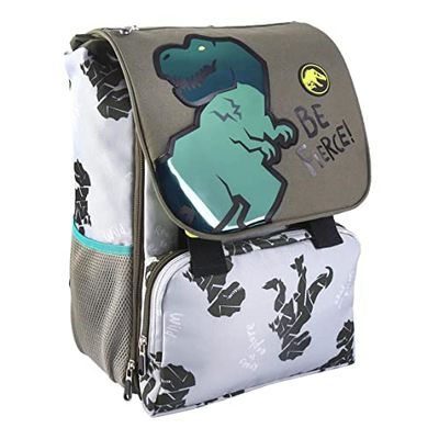 CERDÁ LIFE'S LITTLE MOMENTS Unisex in de basisschool Jurassic Park Unisex uittrekbare ergonomische rugzak, kleurrijk, eenheidsmaat EU, Kleurrijk, Eén maat