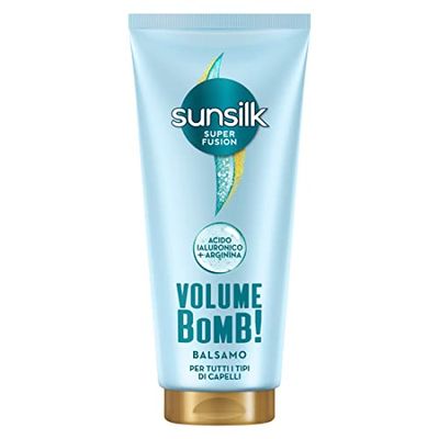 Sunsilk, Balsamo Volume Bomb, Balsamo Volumizzante, Dona Volume e Capelli Lucenti, Formula Super Fusion con un Mix di Acido Ialuronico Nutriente e Arginina per Tutti i Tipi di Capelli, 180 ml