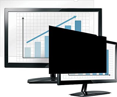 Filtro de privacidad PrivaScreen Fellowes para portátil y monitor de 19.5" pulgadas 16:9 (Panorámica) - Fácil de colocar y retirar con pestañas adhesivas