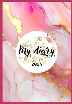 My Dairy 2025 with Planner Calendar, 5"x8" with 280 pages each month with beautiful pages to make your month Speacial and beautiful and colourful. ... with this beautiful dairy: My Dairy 2025