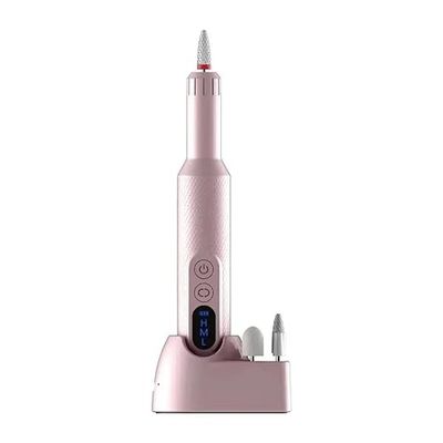 Tagliaunghie professionale, set elettrico per unghie, gel e unghie naturali, 18000 rpm, taglierina per unghie in gel con velocità regolabile e direzione per gel acrilico, rosa