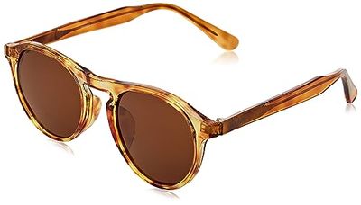 Ocean Sunglasses Fashion Cool Unisex Flat Lens Sunglasses Men Women, Occhiali da Sole, Marrone Scuro, 46/25/147