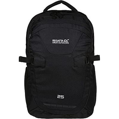 Regatta Unisex Paladen 25L V2 Duurzame Reflecterende Rugzak Voor mannen, Zwart, Eén maat