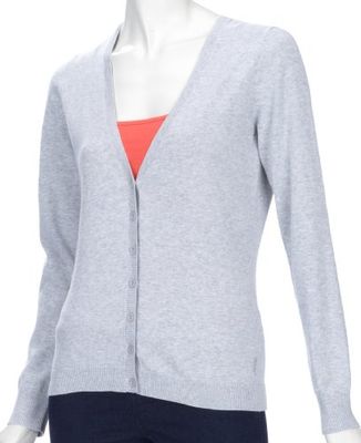 ESPRIT Cardigan 1/1 B27504 gebreide damesjas, grijs (zilvergrijs melange), 34