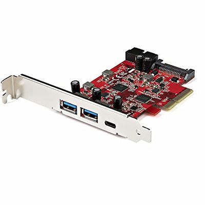 StarTech.com Tarjeta PCIe de 5 Puertos USB -Tarjeta PCI Express USB 3.1 (10Gbps) con 1 Puerto USB-C y 2 Puertos USB-A - Terminal IDC de 2 puertos -T arjeta Controladora USB Tipo C (PEXUSB312A1C1H)