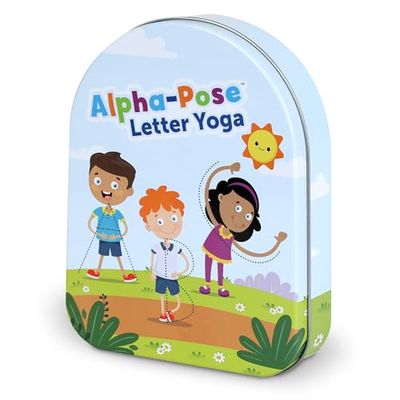 Learning Resources Cartas Alpha-Pose Yoga, Aprender el ABC Explorando Poses de Yoga, Juego de Actividad Portátil con Caja de Almacenamiento, Habilidades Emocionales, Regalo Niño y Niña 4 5 6 Años