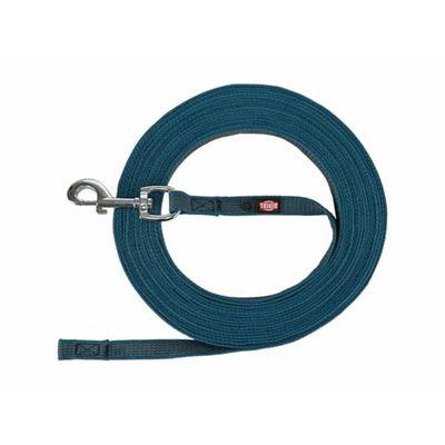 TRIXIE Guinzaglio da traino, 10 m/17 mm, L-XL, petrolio, guinzaglio gommato per cani di grossa taglia, cinghia robusta e gancio per bullone - 197898