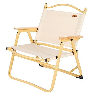 AKTIVE 63021 Klapstoel voor camping, type glamping Sabana, materiaal: polyester en aluminium, robuust, maximaal draagvermogen 110 kg, afmetingen 55 x 52 x 62 cm
