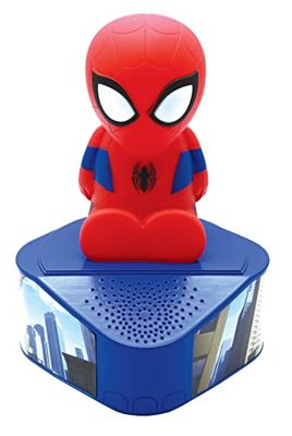 Lexibook Lexibook-BTD80SP Altoparlante di Spider Man, Figura Leggera, Bluetooth 5.0, Porta USB Tipo C, Colore Rosso e Blu, Medium