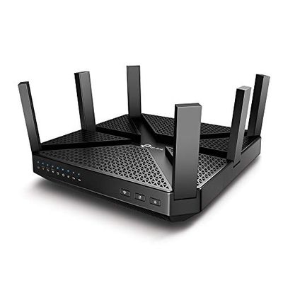 TP-Link MU-MIMO Tri-Band Wireless Gigabit Cable Gaming Router, Combined Wifi Speed Up to 4000Mbps, 4 Gigabit LAN Ports, 2 USB Ports, Quad-Core CPU for Xbox/PS4/Steam games, Homecare (Archer C4000)
