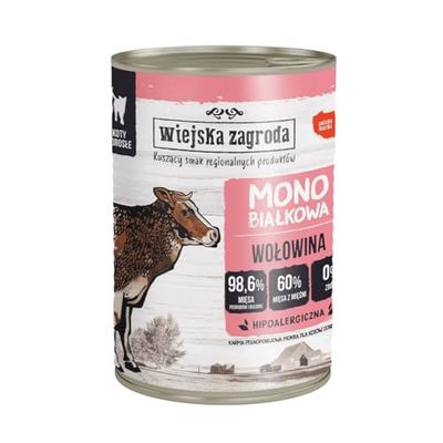Comida para Gato WIEJSKA ZAGRODA Carne monoproteica Carne de Vacuno 400 g - Marca: WIEJSKA ZAGRODA - EAN: 5905342290247