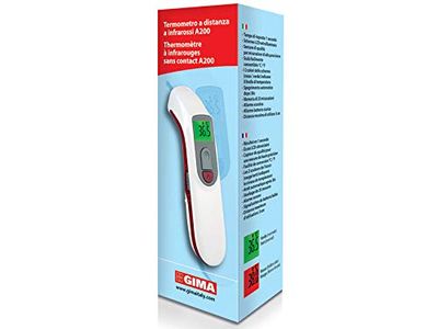 Gima - Thermometer, met infrarood voorkant, professionele digitale laserthermometer, direct lezen zonder contact, voor baby's, kinderen en volwassenen, thermoscanner met alarm