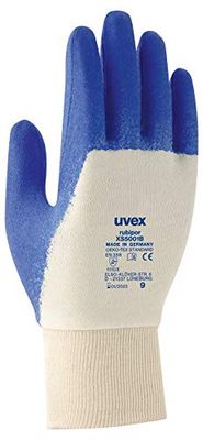 uvex Guanti Nitrile-glove,Rubipor XS 5001B Unisex 7,Blu/Bianco