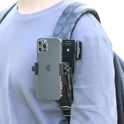 SOH Mingying Zaino Cinghia Clip Mount per Telefono 360 Gradi Rotativo Zaino Morsetto Mount per Registrazione Video
