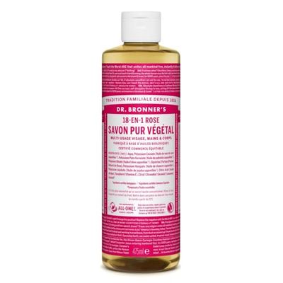 Savon liquide rose Dr Bronner's 475 ml