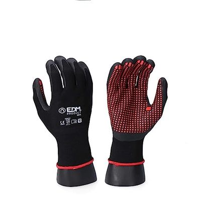 EDM GLOVE METALURGICAL INDUSTRY NYLON/LYCRA NITRILE COATED SIZE 8