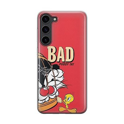 ERT GROUP mobiel telefoonhoesje voor Samsung S23 PLUS origineel en officieel erkend Looney Tunes patroon Sylvester & Tweety 003 aangepast aan de vorm van de mobiele telefoon, hoesje is gemaakt van TPU