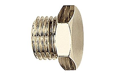 RIEGLER 111404-252.97/N låskultur, yttre sexkant, G 3/8, SW 19, mässing vern., 1 st.