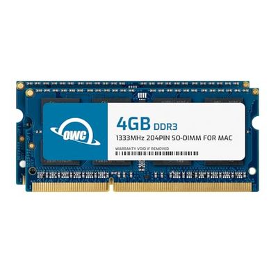 OWC 8.0GB (2X 4GB) P1333MHz 204-Pin DDR3 SO-DIMM PC3-10600 CL9 Kit de actualización de Memoria, (OWC1333DDR3S08S)
