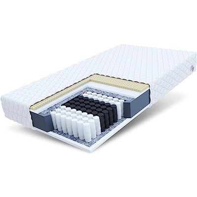 FDM Bolonia Colchón de muelles, Polyester, Blanco, 80 x 200 cm