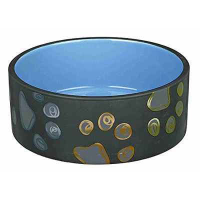 Trixie Jimmy Ceramic Dog Bowl, Assorted Colors, 20 cm, Design may vary