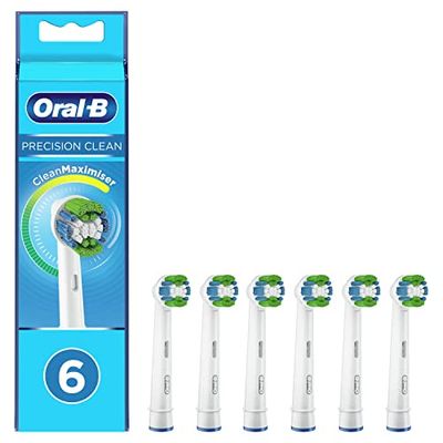 Oral-B Precision Clean Brossettes De Rechange Clean Maximiser Pour Brosse À Dents Électrique Jusqu’À 100 % D’Élimination De La Plaque Dentaire, Pack De 6