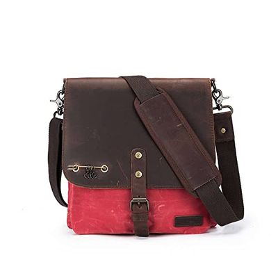 Della Q Saddlebag, Canvas, Salmon, One Size