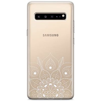 ERT GROUP mobiltelefonfodral för Samsung S10 5G originalt och officiellt licensierat Babaco mönster Mandalas 008 Vit optimalt anpassad till formen på mobiltelefonen, gedeeltelijk transparant