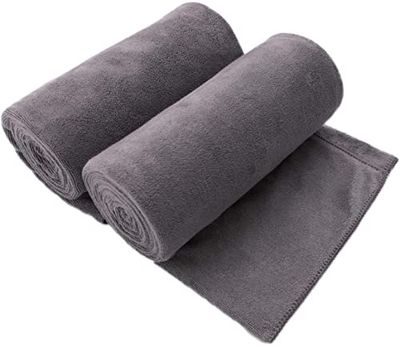 JML Lot de 2 serviettes de bain surdimensionnées en microfibre (101,6 x 203,2 cm), super absorbantes et à séchage rapide, draps de bain en microfibre douces et polyvalentes pour la plage, le sport, le