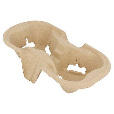 Garcia de Pou POGC03 100 Porte gobelets en carton recyclé (pour 2 gobelets), Carton, claire, 51 x 36.5 x 45.5 cm