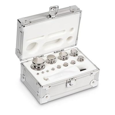 Jeu de poids KERN® E2 1 g - 500 g, dans un coffret en aluminium, acier inoxydable poli