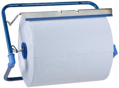 Parete AG-522 divertente per asciugamani da negozio, blu in metallo, rotoli fino a 40 cm di larghezza