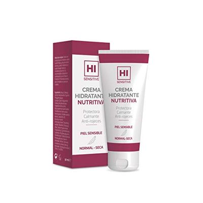 HI Sensitive | Crema Idratante Nutriente | Crema Viso Antiossidante e Lenitivo con Burro di Karitè | Idratazione quotidiana per le pelli Sensibili | Viso, Collo e Collo