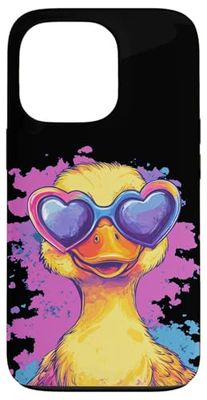 Occhiali divertenti con anatra in bei colori vestito Custodia per iPhone 13 Pro