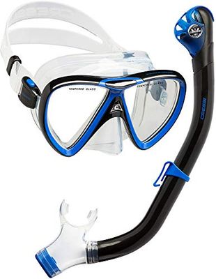 Cressi Ikarus & Orion Dry Kit de randonnée Aquatique Adulte Mixte, Transparent/Noir/Bleu, Unique