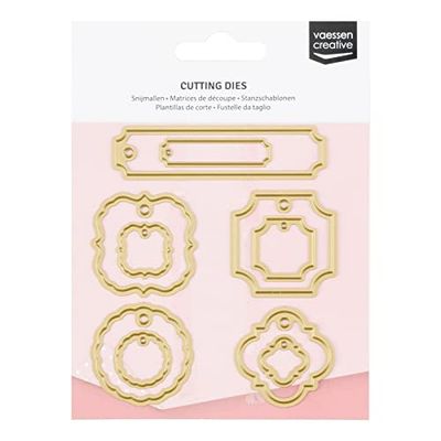 Vaessen Creative Tags Shape Cutting Dies, Metal, Grey, One Size