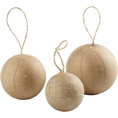 Creativ Company 510313 Ball christmas ornament Papel Beige 6pieza(s) adorno navideño - Adornos navideños (Ball christmas ornament, Papel, Beige, 6 pieza(s), Ampolla)