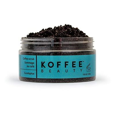 'Koffee Beauty Eucalyptus Coffee Scrub - Exfoliating Body And Face Scrub - Polish, Smooth Skin With Ease - Invigorate Senses With Eucalyptus Fragrance Formula - For Naturally Radiant Skin - 4 Oz