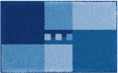 Linea Due Alfombra de baño, Acrylic, Azul, 60x90 cm