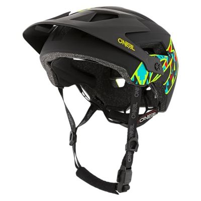 O'NEAL | Mountainbike Helm | Enduro All-Mountain | Ventilatieopeningen voor koeling, pads wasbaar, veiligheidsnorm EN1078 | Helm Defender Muerta | Volwassen | Zwart | Maat L XL