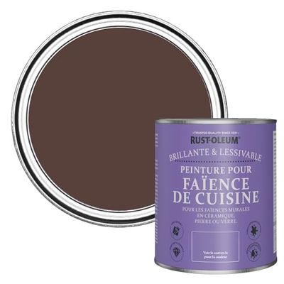 Rust-Oleum Peinture Rouge Résistante à l'eau pour Faïence de Cuisine, Finition Brillante - Valentina 750ml