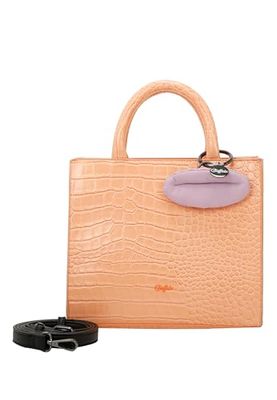 Buffalo Big Boxy Collection Croco Orange Tan, Sac de Courses Femme