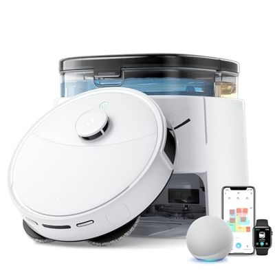 Lefant M3 Robot Vacuum Cleaner with Mop, All-in-One Station, 10,000Pa Strong Suction, Dual-Spin Mops, dToF Laser Navigation, Auto Mop Wash & Dry, Self-Emptying, Works on WiFi 2.4G & 5G