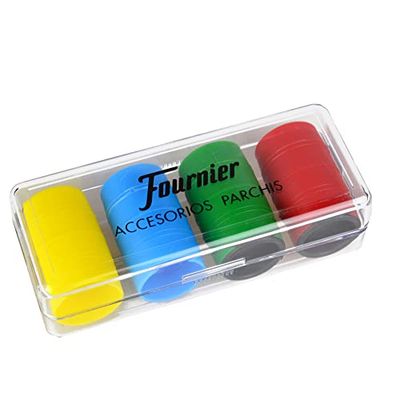 Fournier F06513 130012228 Ludo Parchis-tillbehör (4 spelar), färgglada,