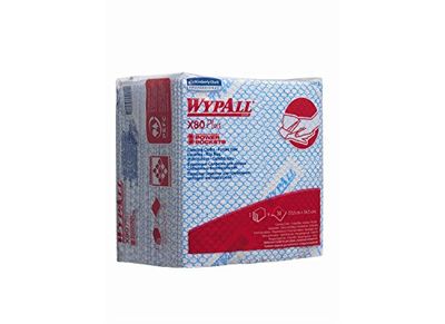 WypAll X80 Plus Paños 19139, 8 paquetes x 30 paños azules plegados en cuatro partes
