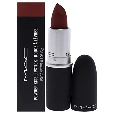 MAC Powder Kiss Lipstick - 926 Dubonnet Buzz for Women 0.10 oz Lipstick